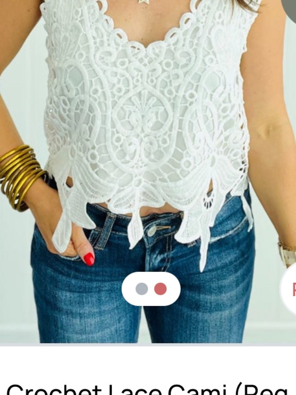 Bluivy White Lace Trim Top BRAND NEW